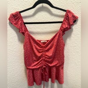 Meraki Red Patterned Women's Blouse